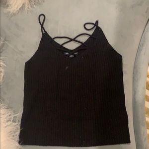 Black knit tank top